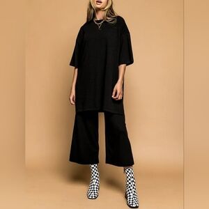 Dressed In LaLa Lex Ribbed Playsuit in Black